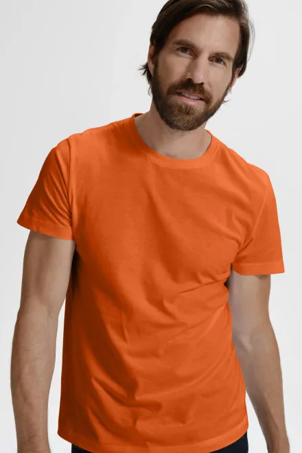 Enkel T-shirt för män, orange