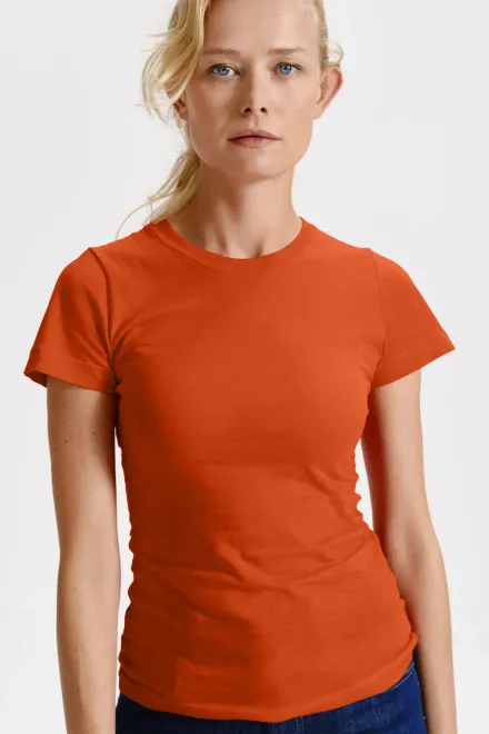 Klassisk T-shirt för damer, orange