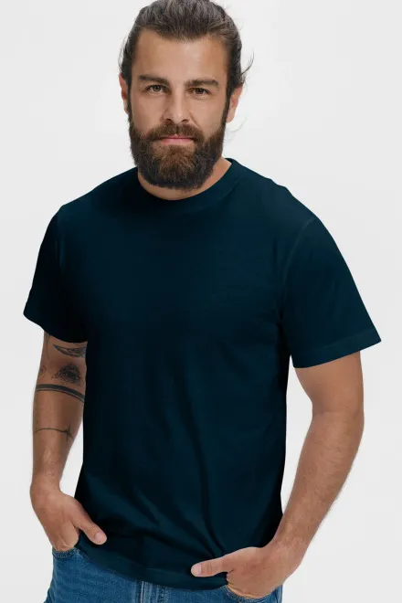 Klassisk T-shirt, mörkblå