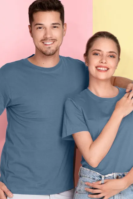 Lätt T-shirt med korta ärmar, denim