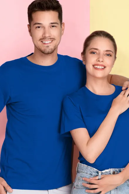 Lätt T-shirt med korta ärmar, kungsblå