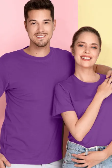 Lätt T-shirt med korta ärmar, lila
