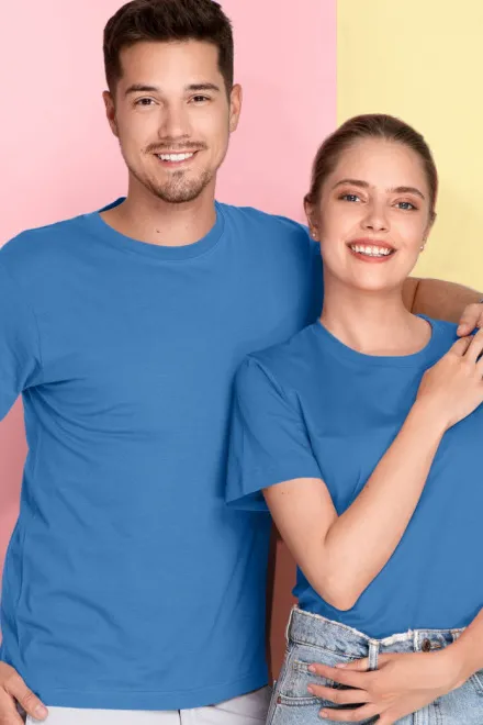 Lätt T-shirt med korta ärmar, ljusblå