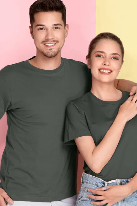 Lätt T-shirt med korta ärmar, mörk skiffer