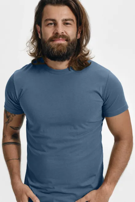 Mäns fashionabla T-shirt, denim Mäns fashionabla T-shirt, denim