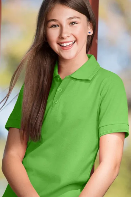 Pikétröja för barn, äppelgrön