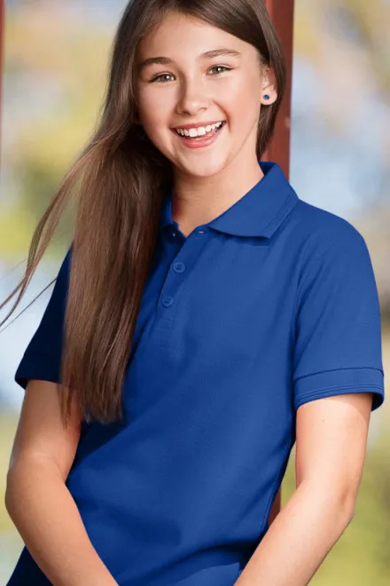 Pikétröja för barn, kungsblå