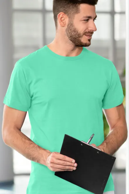 Slitstark herr-T-shirt, mynta