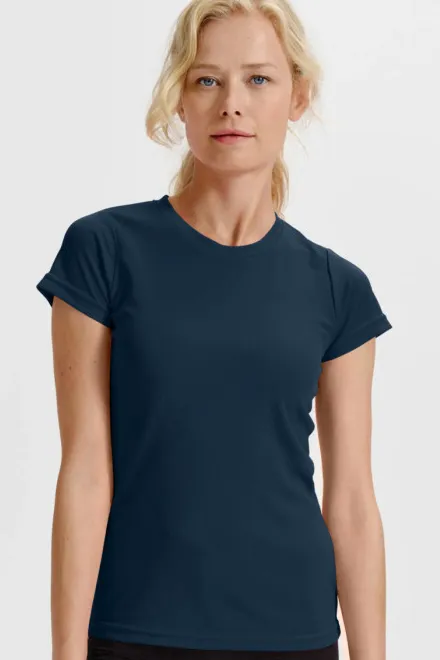 T-shirt för damer, mörkblå