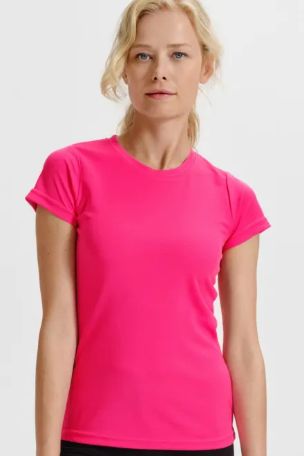 T-shirt för damer, neon rosa