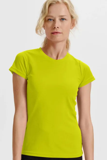 T-shirt för damer, neon yellow