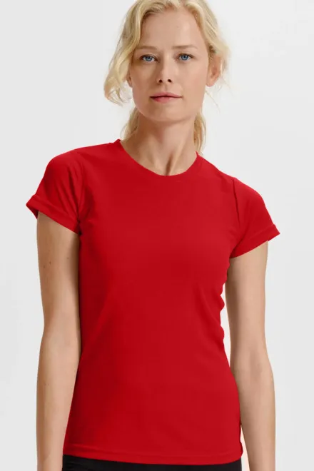 T-shirt för damer, röd
