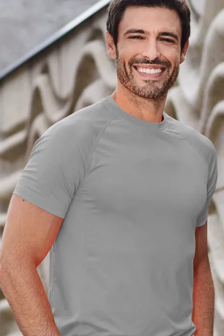 T-shirt för män, mörkgrå marmor