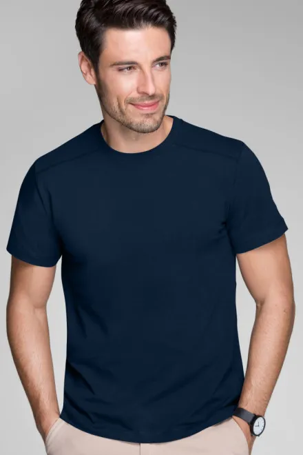 T-shirt herr dekorerad, mörkblå