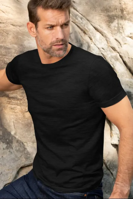 T-shirt herr tillverkad av merinoull, svart