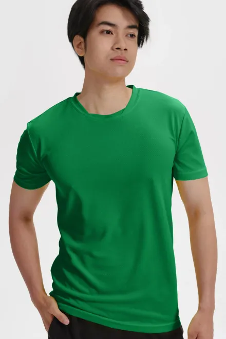 T-shirt med asymmetrisk ringning, gräsgrön