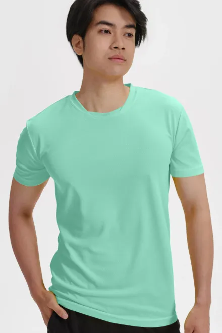 T-shirt med asymmetrisk ringning, mynta