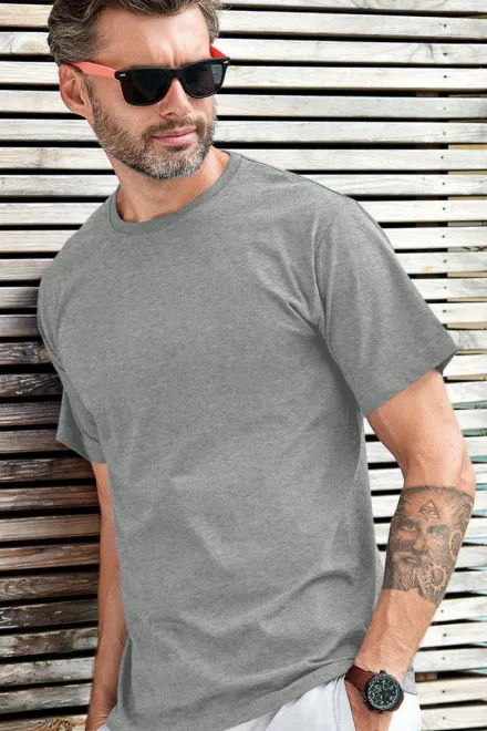 T-shirt med korta ärmar, mörkgrå marmor