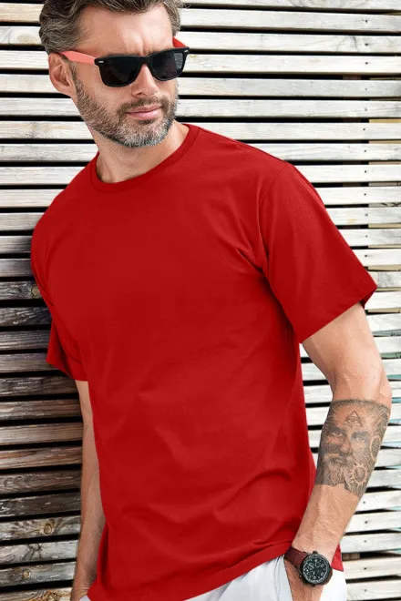 T-shirt med korta ärmar, röd