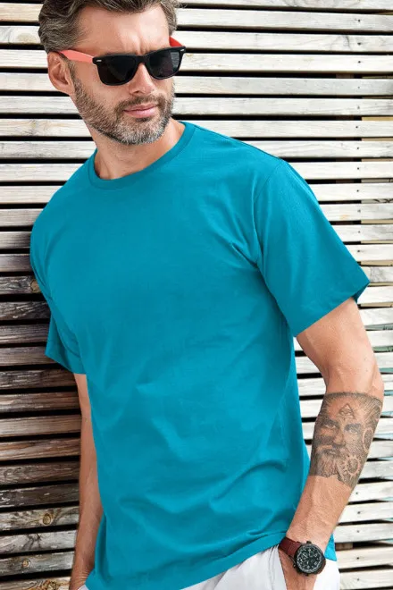 T-shirt med korta ärmar, turkos
