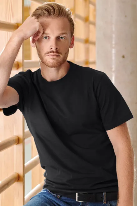 Tung t-shirt, ebenholts grå