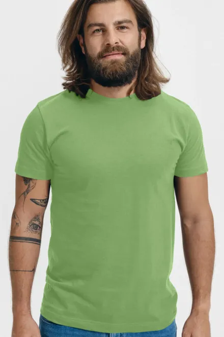 Unisex högre vikt T-shirt, ärtgrön