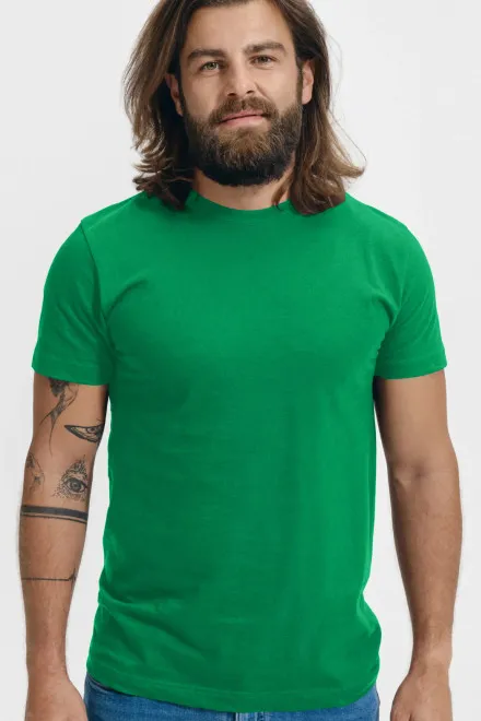 Unisex högre vikt T-shirt, gräsgrön