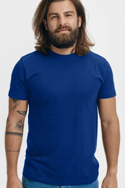 Unisex högre vikt T-shirt, kungsblå