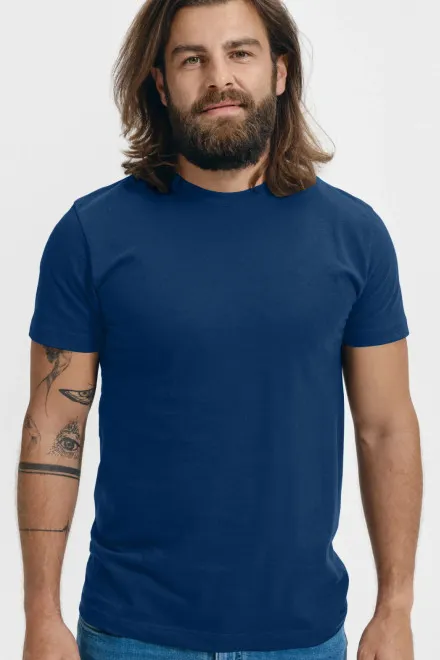 Unisex högre vikt T-shirt, midnattsblå
