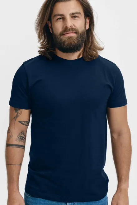 Unisex högre vikt T-shirt, mörkblå