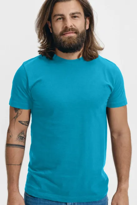 Unisex högre vikt T-shirt, turkos