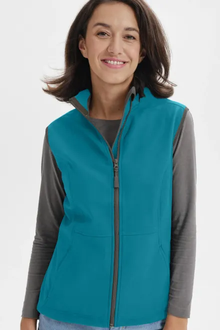 Väst för damer, mörk turkos