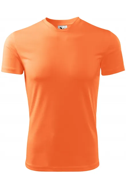 Sport T-shirt för barn - neon mandarin, 134 cm / 8 år