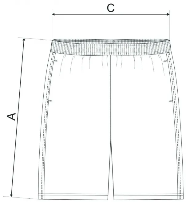 Barns shorts -  storleksdiagram