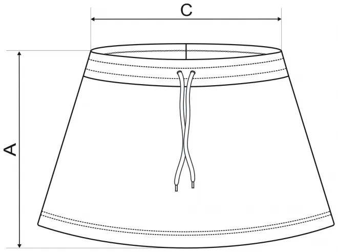 Dam kjol -  storleksdiagram