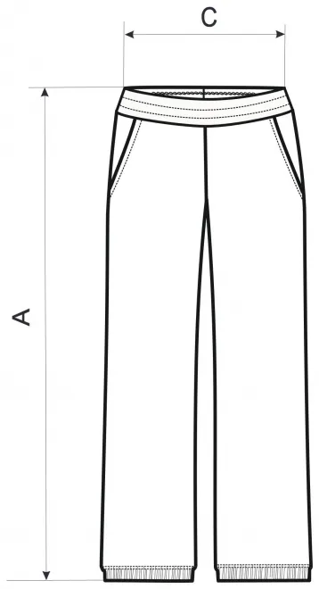 Damtröja med fickor -  storleksdiagram