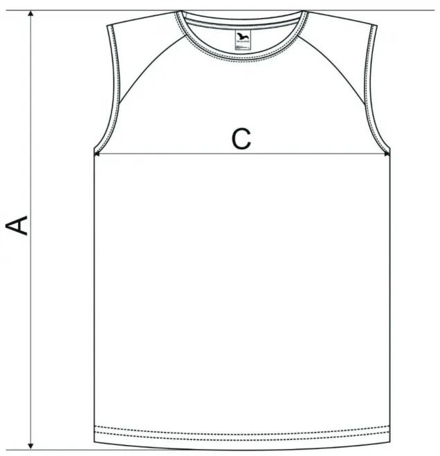Herr topp -  storleksdiagram