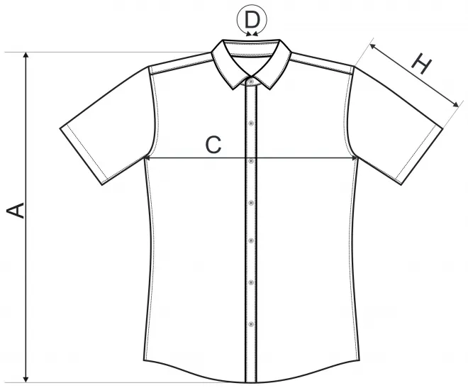 Herrskjorta - Slim fit -  storleksdiagram