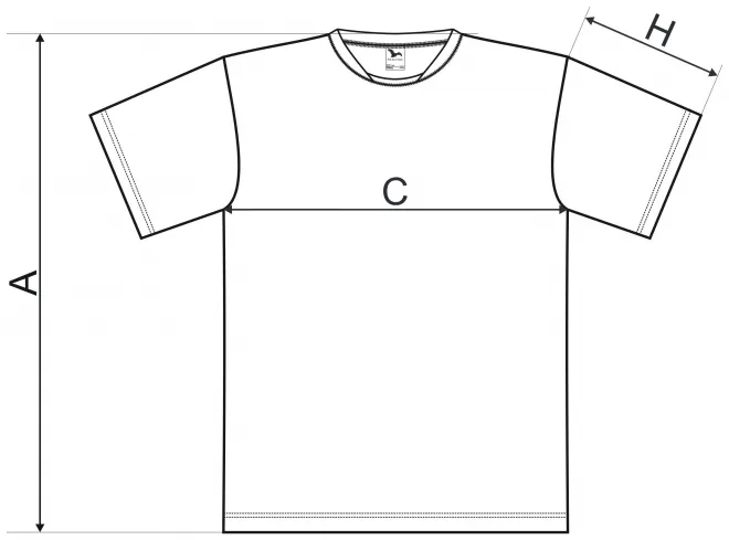 Sport T-shirt för barn -  storleksdiagram