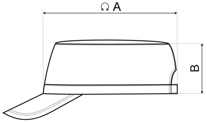 Trendig keps -  storleksdiagram
