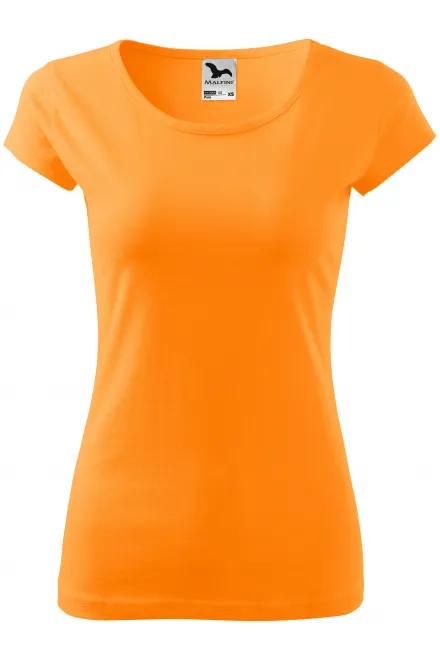 T-shirt dam med mycket korta ärmar - mandarin, XS