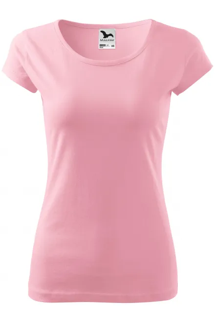 T-shirt dam med mycket korta ärmar - rosa, XS