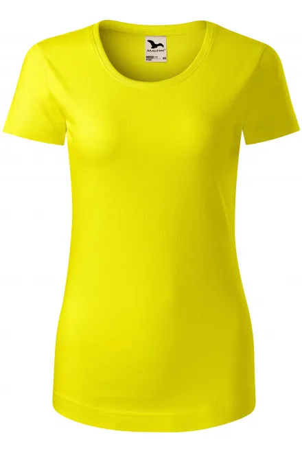 T-shirt för ekologisk bomull för kvinnor - citrongul, M