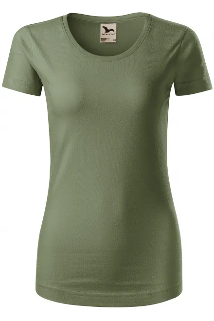 T-shirt för ekologisk bomull för kvinnor - khaki, M