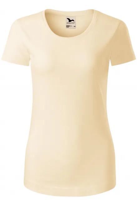 T-shirt för ekologisk bomull för kvinnor - mandel, M