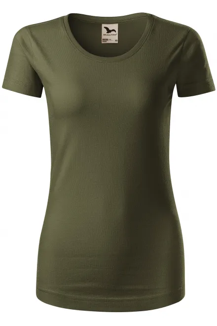 T-shirt för ekologisk bomull för kvinnor - military, M