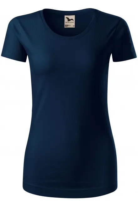 T-shirt för ekologisk bomull för kvinnor - mörkblå, M