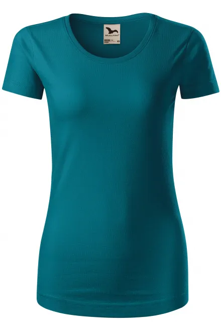 T-shirt för ekologisk bomull för kvinnor - petrol blue, M