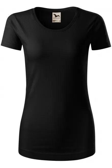 T-shirt för ekologisk bomull för kvinnor - svart, M