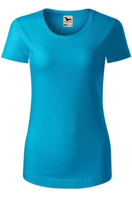 T-shirt för ekologisk bomull för kvinnor - turkos, M